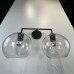Бра RH Utilitaire Globe Shade Double Sconce Black