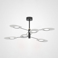 Люстра на штанге INGEL D90 6 lamps Black/White