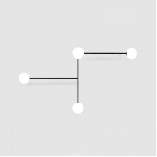 Настенный светильник LINES 4 черный