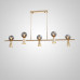 Потолочный светильник ABELINA LONG L6 Gold Grey