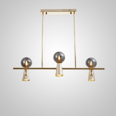 Потолочный светильник ABELINA LONG L6 Gold Grey
