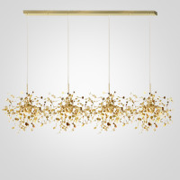 Люстра Tezani Argent Suspension Linear Gold 4L 140