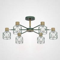 Потолочная люстра CORF B3 Green 6 lamps