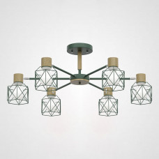 Потолочная люстра CORF B3 Green 6 lamps
