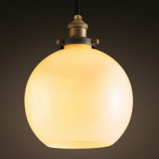 Подвесной светильник Loft Clear Glass Sphere Cloche молочный