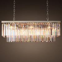 Люстра RH 1920S ODEON CLEAR GLASS FRINGE nickel