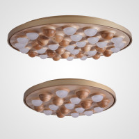 Потолочная люстра PIE D80 Gold/Light wood