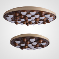 Потолочная люстра PIE D80 Gold/Dark wood