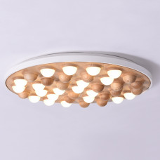 Потолочная люстра PIE D80 White/Light wood