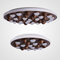 Потолочная люстра PIE D80 White/Dark wood