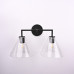 Бра RH Utilitaire Funnel Shade Double Sconce Black
