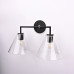 Бра RH Utilitaire Funnel Shade Double Sconce Black
