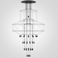 Люстра Via Wireflow Chandelier polyhedral 0374 Suspension lamp
