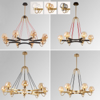 Люстра MONTALEMBERT by Studios 8 lamps Black/Smoky