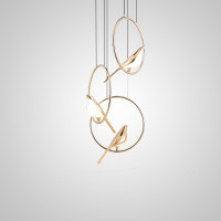 Подвесной светильник NOMI 4 gold black 3000К