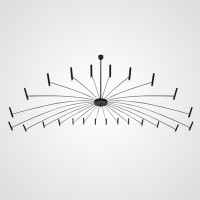 Люстра POP P40 Chandelier 24 lamps D180 Mod.A Black