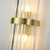 Бра Odeon Clear Glass Gold metal Wall Lamp