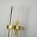 Бра Odeon Clear Glass Gold metal Wall Lamp