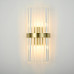 Бра Odeon Clear Glass Gold metal Wall Lamp