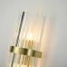 Бра Odeon Clear Glass Gold metal Wall Lamp