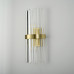 Бра Odeon Clear Glass Gold metal Wall Lamp