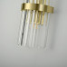 Бра Odeon Clear Glass Gold metal Wall Lamp