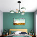 Люстра на штанге MEADE 7 lamps Green