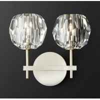 Бра Boule de Cristal Double Sconce Brass Никель
