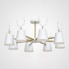 Потолочная люстра с рожками DEER B8 White