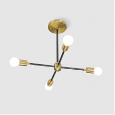 Люстра на штанге SPUTNIK D51 Gold/Black tubes