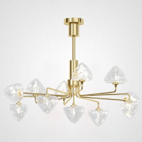 Люстра на штанге ICE 11 lamps Gold