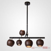 Подвесной реечный светильник CONNY L5 Dark brown ball