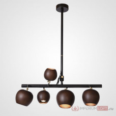Подвесной реечный светильник CONNY L5 Dark brown ball