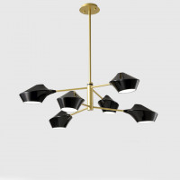 Люстра на штанге LANT D95 6 lamps Gold/Black