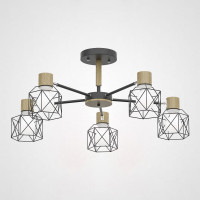 Потолочная люстра CORF B3 Black 5 lamps