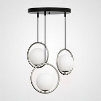 Подвесной светильник HOOP-TRIO Серебро, Круг, Диск