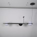 Реечный подвесной светильник PALMA Wall lamp 2 шара + 1 вазон горизонтальная
