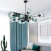 Люстра на штанге MARINE D104 10 lamps Black/Blue