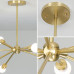 Люстра на штанге SPUTNIK D45 Gold/Black tubes