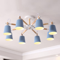 Люстра на штанге VARDA 8 lamps Blue