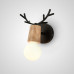 Бра с рожками DEER A Wood/Black