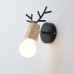 Бра с рожками DEER A Wood/Black