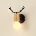 Бра с рожками DEER A Wood/Black