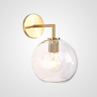 Бра RH Utilitaire Globe Shade Single Sconce Brass