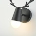 Бра с рожками DEER A Black