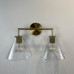 Бра RH Utilitaire Funnel Shade Double Sconce Brass