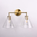 Бра RH Utilitaire Funnel Shade Double Sconce Brass