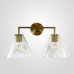 Бра RH Utilitaire Funnel Shade Double Sconce Brass
