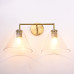 Бра RH Utilitaire Funnel Shade Double Sconce Brass