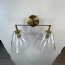 Бра RH Utilitaire Funnel Shade Double Sconce Brass
